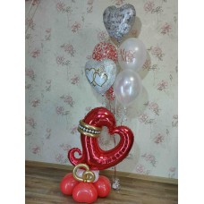 Гелієві кульки сердечка